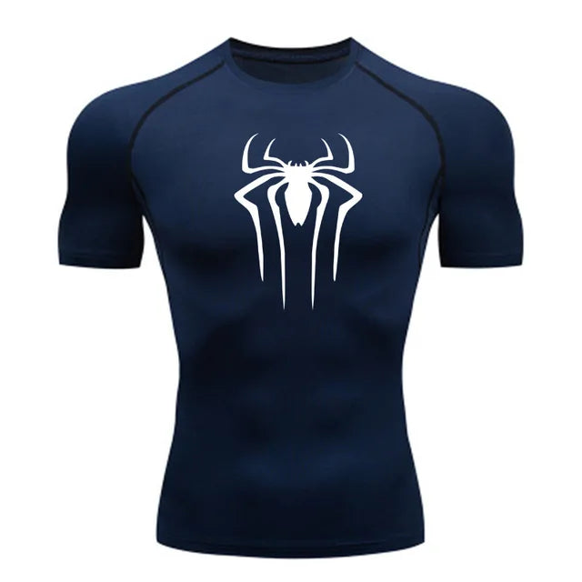 Compression Shirt Super Hero Sport T-Shirt Rashgard Tops Tee Quick Dry Short Sleeve T-Shirt