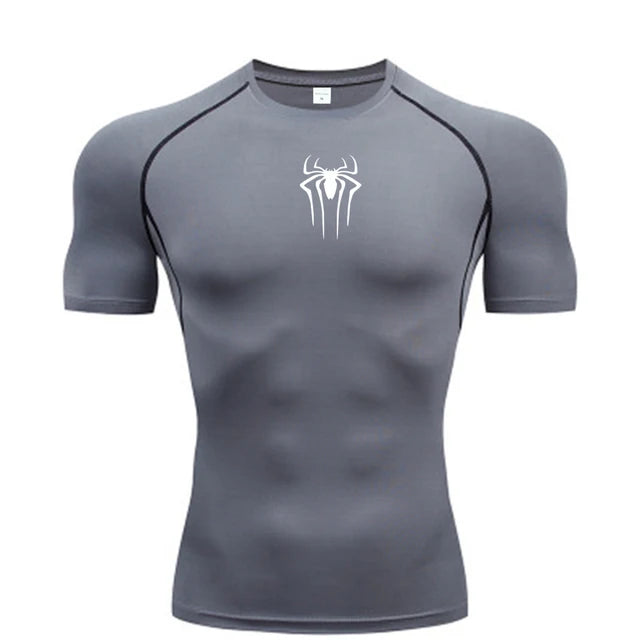 New Compression Shirt Men Fitness Gym Super Hero Sport Running  Quick Dry Short Sleeve T-Shirt For Men