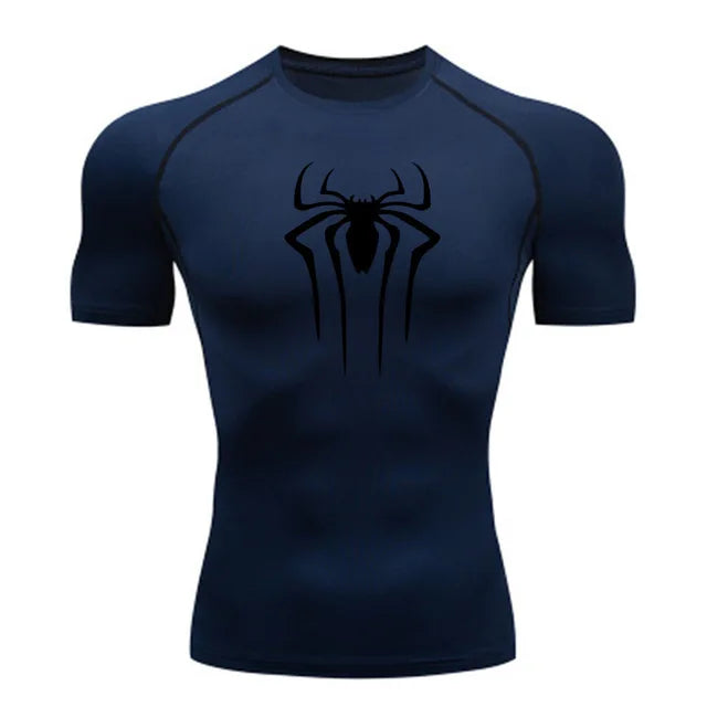 Compression Shirt Super Hero Sport T-Shirt Rashgard Tops Tee Quick Dry Short Sleeve T-Shirt