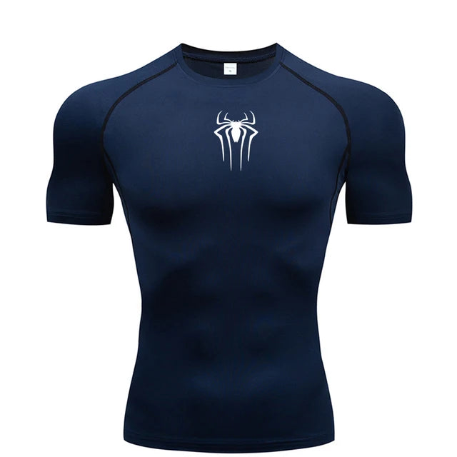 New Compression Shirt Men Fitness Gym Super Hero Sport Running  Quick Dry Short Sleeve T-Shirt For Men