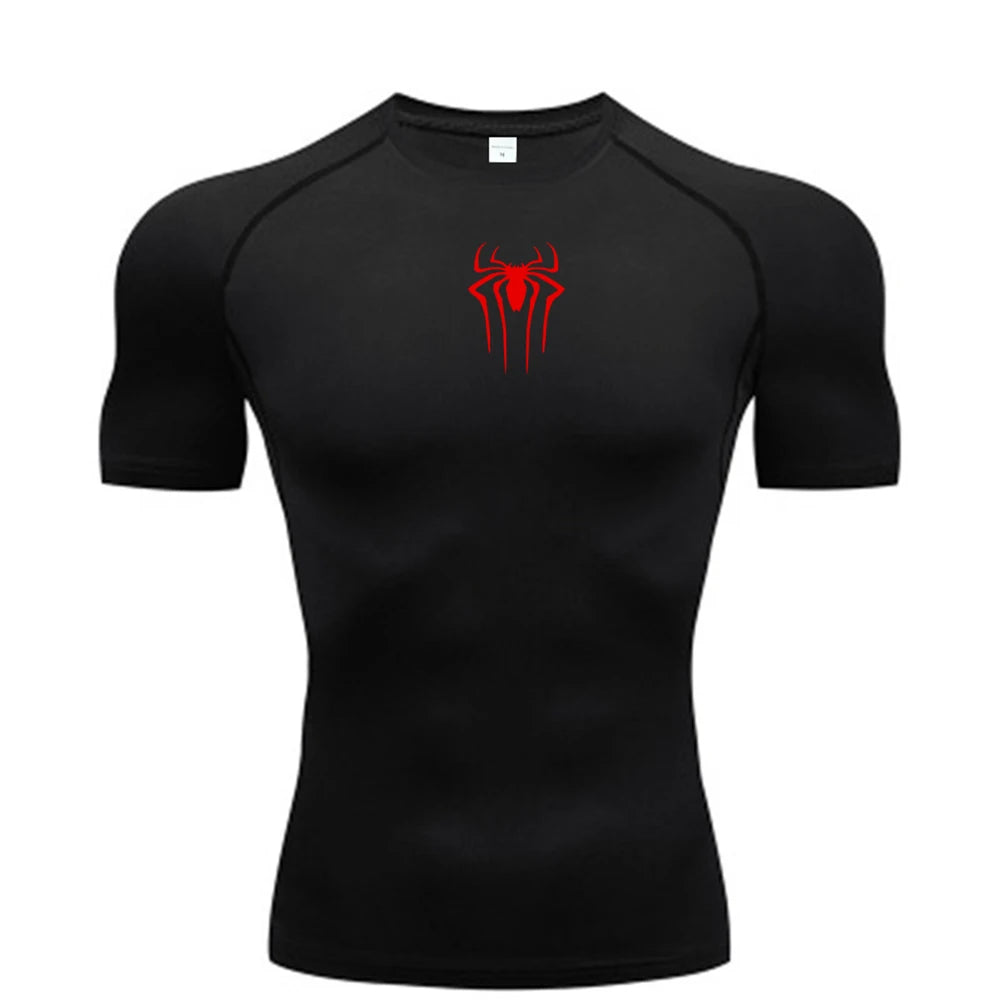 New Compression Shirt Men Fitness Gym Super Hero Sport Running  Quick Dry Short Sleeve T-Shirt For Men