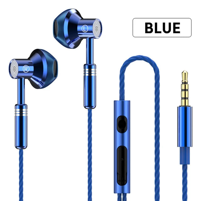 Waterproof  3.5mm Headphones Wired Earphones Gaming Earbuds Sports Headset With Microphone