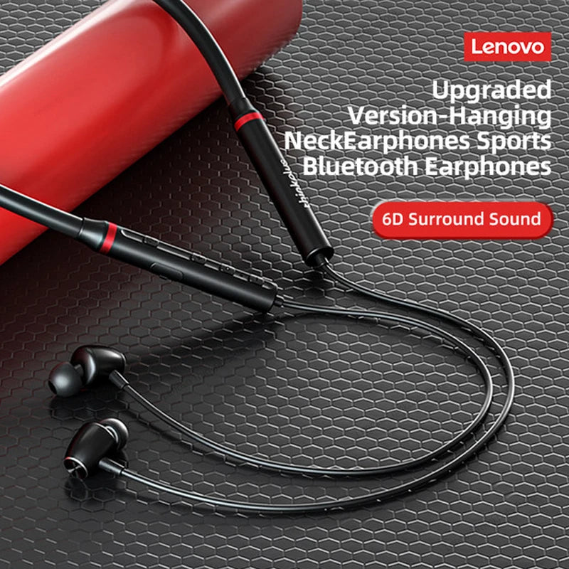 I Royal Origial Lenovo HE05X Bluetooth Earphones Earphone Waterproof Earplugs HIFI Sound Magnetic Neckband Headset Sports Headphone eprolo 