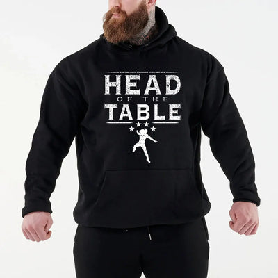 Black Roman Reigns Head Of The Table Men Hoodie Spring Autumn Male Oversized Pullover Tops New Fashion Man Clothes Sweatshirt