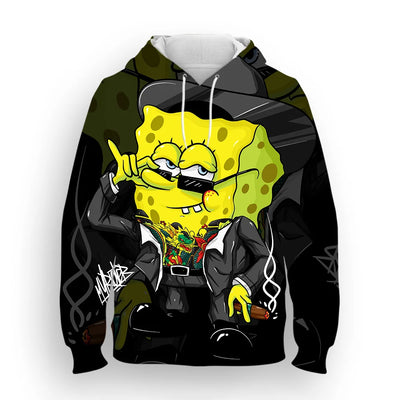 2024 SpongeBob  3D Hoodie Casual Streetwear Long Sleeves Sweatshirt Pullover