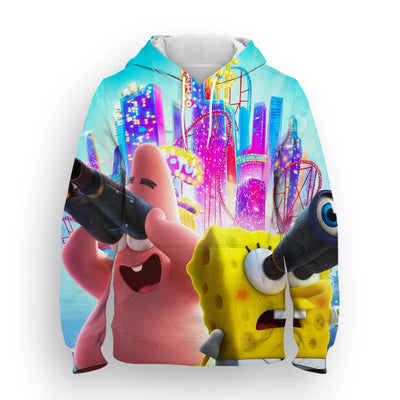 2024 SpongeBob  3D Hoodie Casual Streetwear Long Sleeves Sweatshirt Pullover