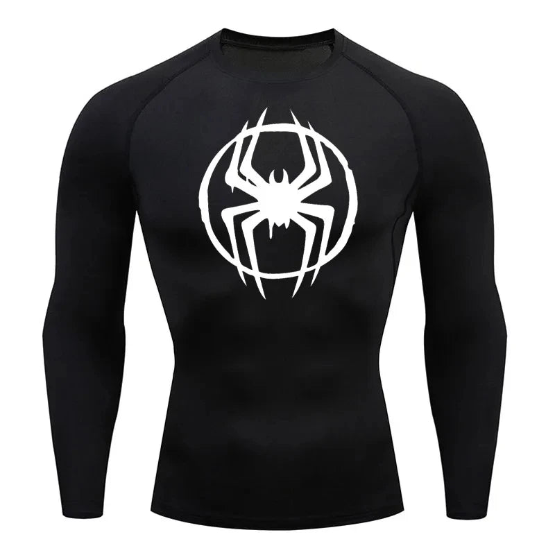 Sports Compression Shirt for Men, Running T-Shirt, Long Sleeve Sun Protection, Workout Base Layer Breathable T-Shirt