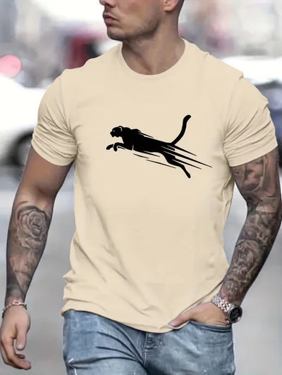 Vintage T-Shirt For Men Wolf Leopard Pattern 3D Printed Casual Round Neck Shirt Quick-Drying Exquisite Oversized Men's Clothing