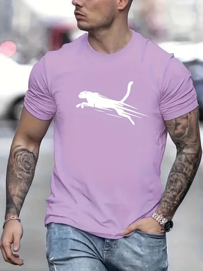 Vintage T-Shirt For Men Wolf Leopard Pattern 3D Printed Casual Round Neck Shirt Quick-Drying Exquisite Oversized Men's Clothing