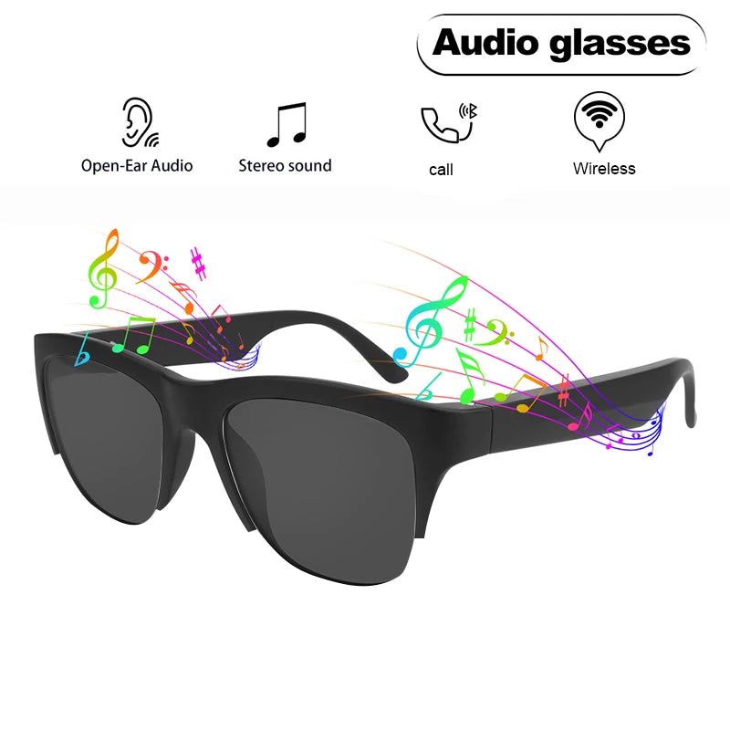 Wireless Bluetooth 5.3 Sunglasses Headphones - Enjoy Music Wirelessly Hands-free Calling Music Outdoor Sports Eyeglasses TWS