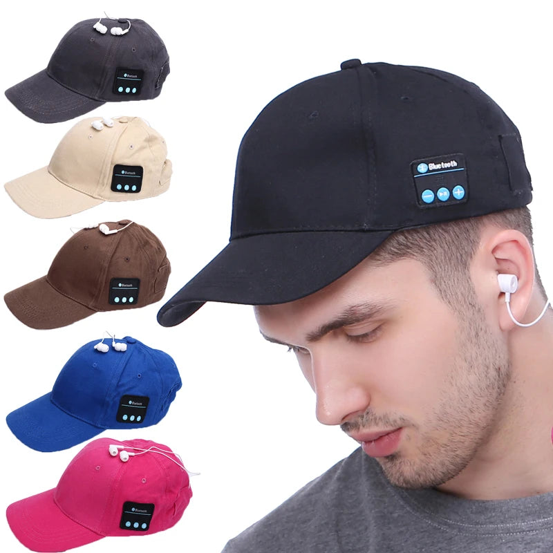 Wireless Headphones Bluetooth 5.0 Earphone Sport Music Cap Outdoor Leisure Hands-free Call Baseball Hat Earphone For Mobile