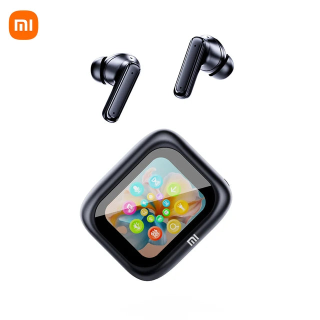 E18 Pro ANC Wireless Earphone Bluetooth Headphone Large Screen Touch Noise Reduction Earbuds Color Screen A8 Smart Screen