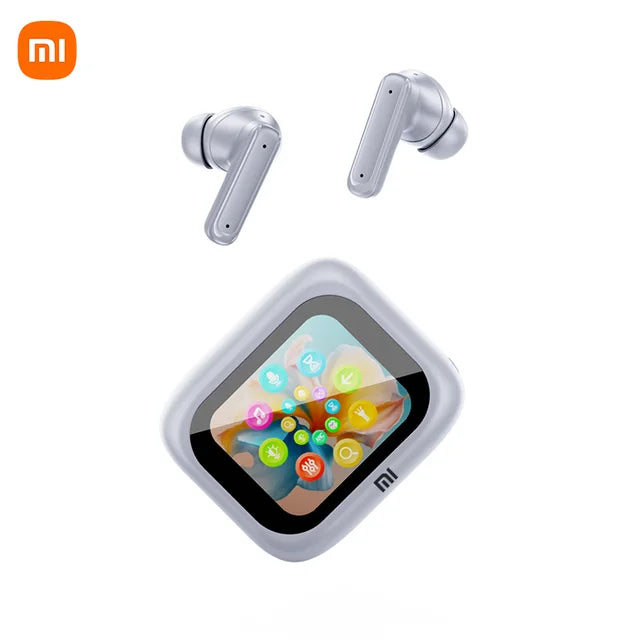 E18 Pro ANC Wireless Earphone Bluetooth Headphone Large Screen Touch Noise Reduction Earbuds Color Screen A8 Smart Screen